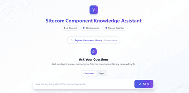 How I Built an AI-Powered Sitecore Component Assistant