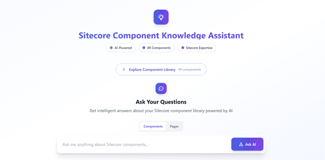 How I Built an AI-Powered Sitecore Component Assistant