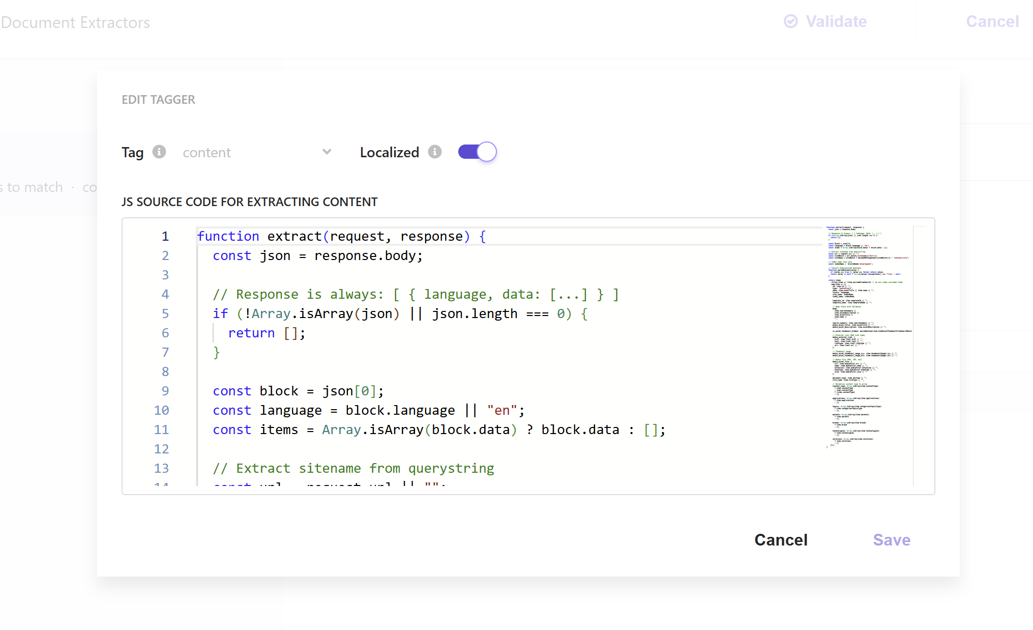 Document Extractor Configuration