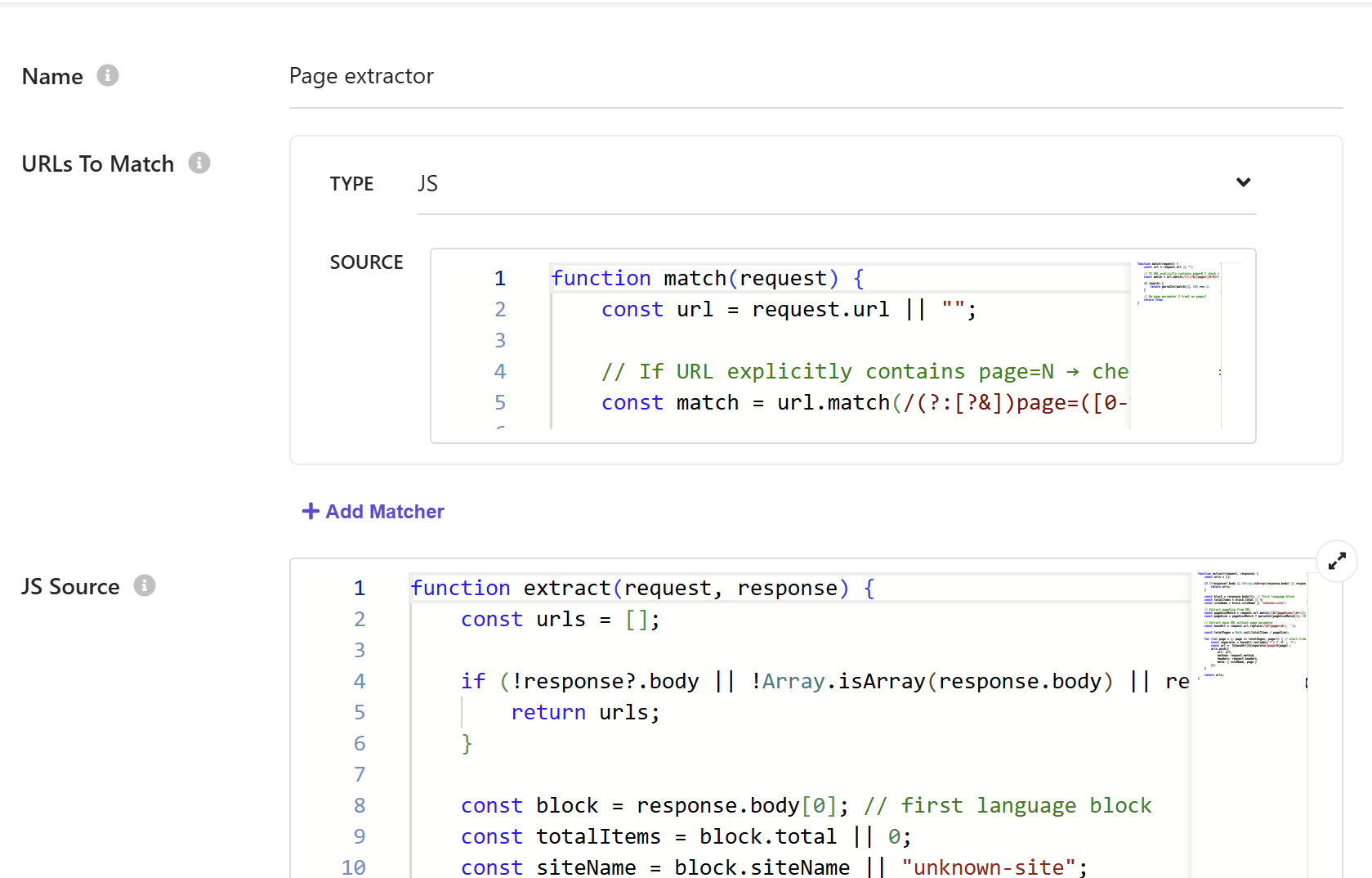 Request Extractor URL to Match